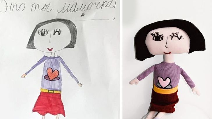 Девушка создает игрушки по детским рисункам и дарит настоящую сказку детям