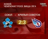 "Сокіл" програв "Крыльям Советов" - 3:2