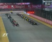 Старт Гран При Сингапура. Алонсо оттеснил Феттеля
